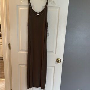 Elegant khaki Sleeveless Dress